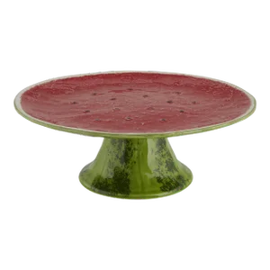 Bordallo Pinheiro Watermelon Cake Stand, 13"