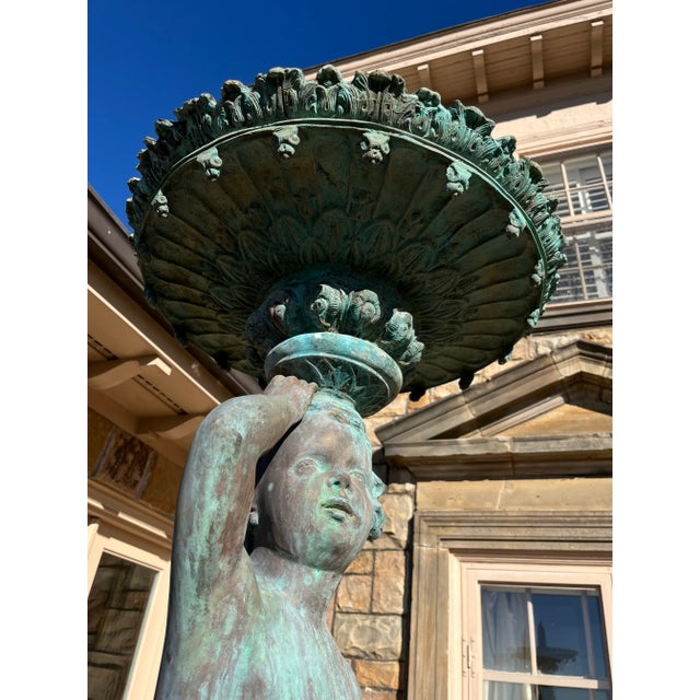 Early 20th Century Monumental Bronze Garden Fountain For Sale - Image 13 of 18