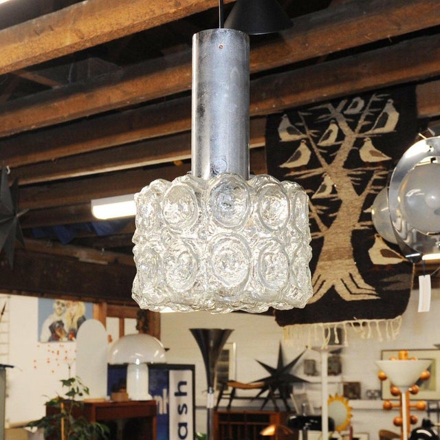 Crystal Glass Pendant Light from Limburg, 1970s For Sale - Image 6 of 10