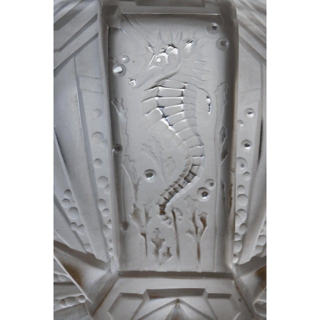 Silver 1930s French Art Deco Pendant Light by Hettier Et Vincent & Muller Freres France For Sale - Image 8 of 9