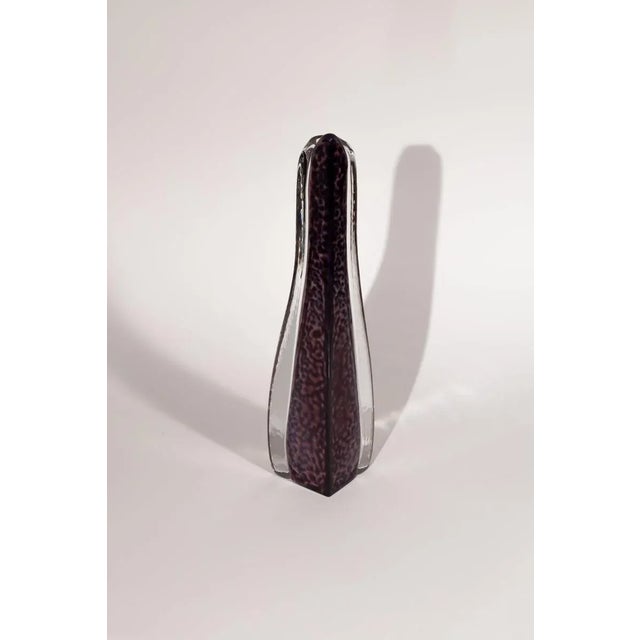 Purple Vintage Czech Soliflore Glass Vase, Jizerske for Sklo Union For Sale - Image 8 of 10