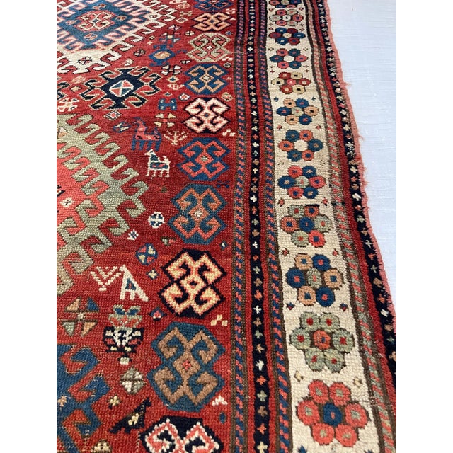 Tribal Antique Caucasian Runner Rug - 10'8'' X 3'6'' For Sale - Image 3 of 7