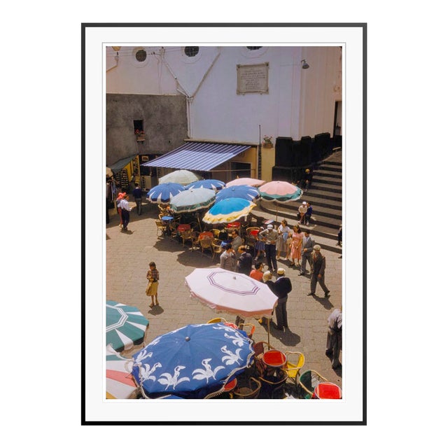 Street Cafés in Capri 1959 by Toni Frissell Framed C Print For Sale