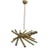 Mid Century Italian Small Stilnovo Orbit Chandelier Brass, Italy, 1955 For Sale