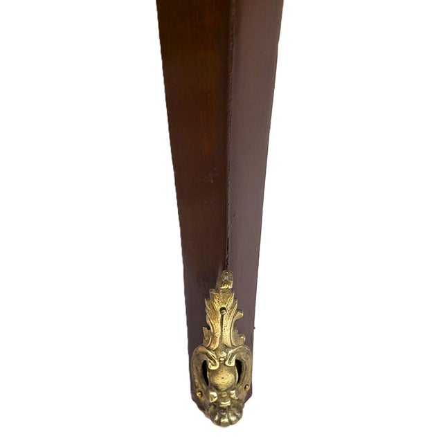 Antique French Bronze & Inlaid Mahogany Flip Top Game Table Desk For Sale - Image 18 of 18