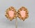Mid-Century Modern Vintage 1973 Signed Napier Modernist Coral Clip Earrings-2 Pieces For Sale - Image 3 of 8