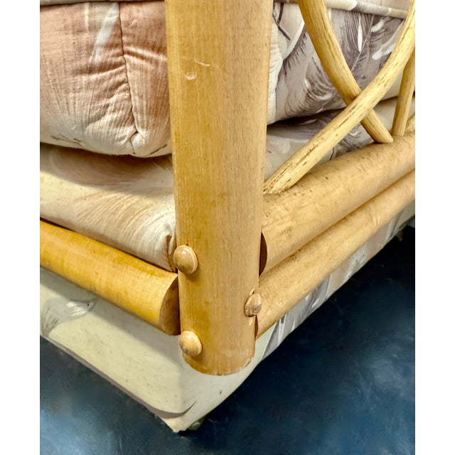 Wood Vintage Mid-Century Modern Rattan Daybed & Sleeper Sofa For Sale - Image 7 of 7