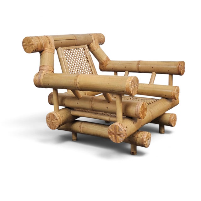 1970s–1980s Monumental Bamboo Living Room Suite, Vivai Del Sud and Budji Layug Style For Sale - Image 12 of 18