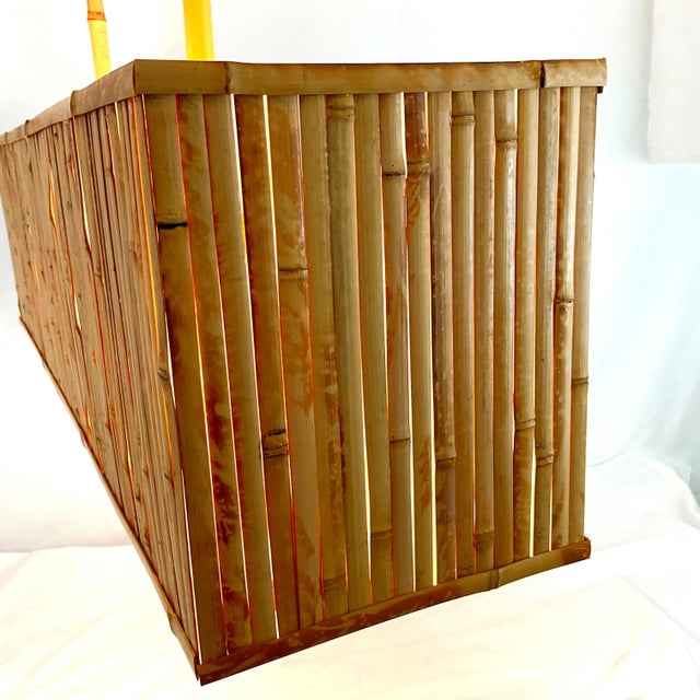 Natural Bamboo Long Pendant For Sale - Image 10 of 10