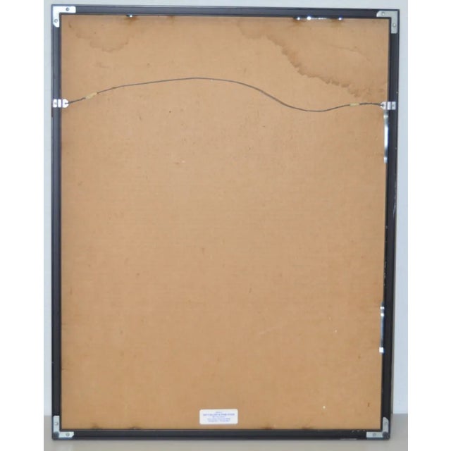 Vintage Black, Red & White Abstract Lithograph For Sale In San Francisco - Image 6 of 6