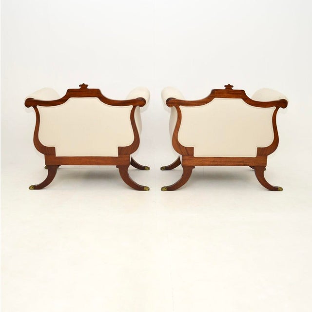 1920s Large Vintage Regency Style Lounge Chairs, 1920, Set of 2 For Sale - Image 5 of 13