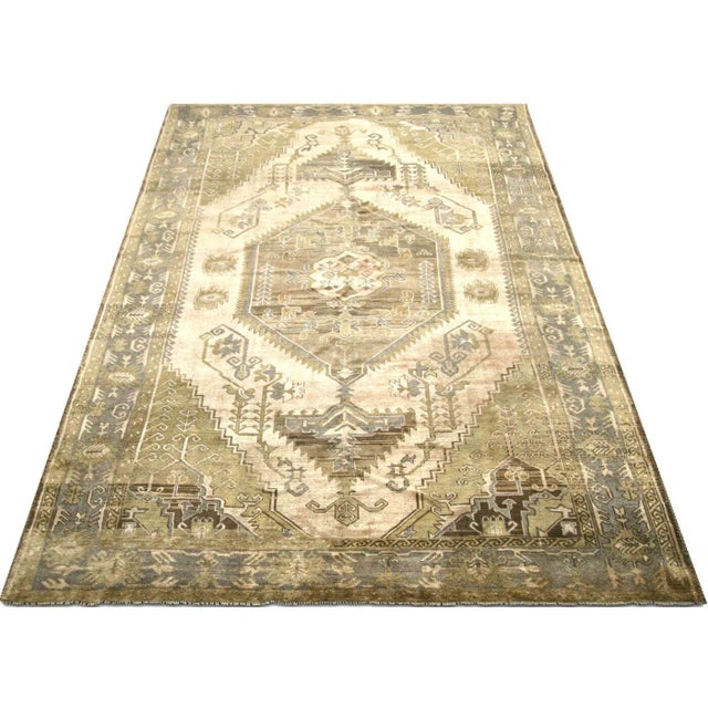 1960s 1960s Turkish Oushak Rug For Sale - Image 5 of 7