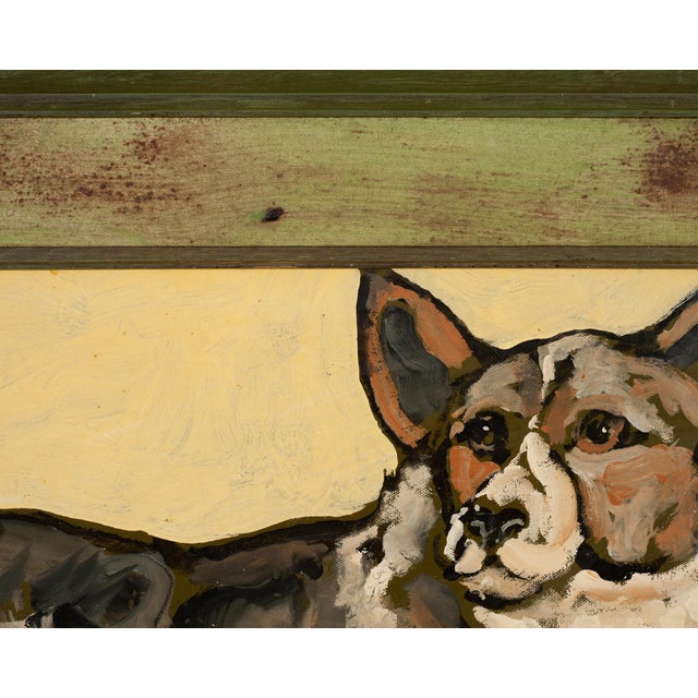 Ira Yeager Corgi Dog Oil on Canvas Folk Art Painting 2005 For Sale - Image 10 of 18