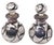 Victorian Early 20th Century Pr. Silver Overlay Perfume Bottles For Sale - Image 3 of 7