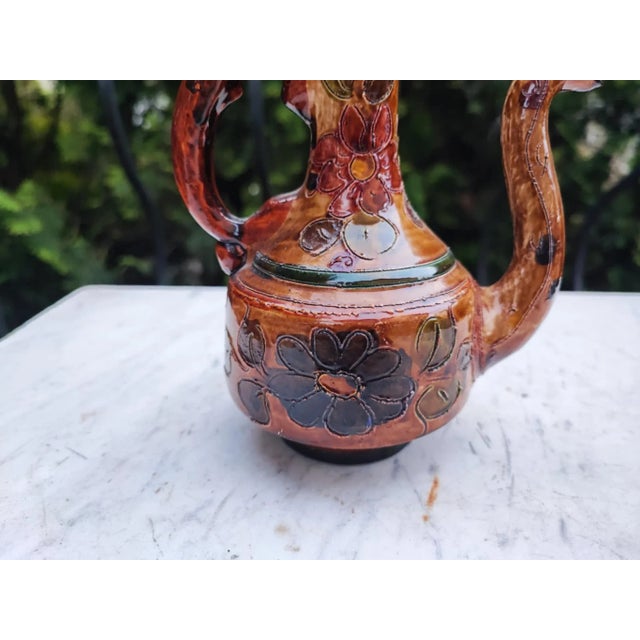 Ceramic Art Deco Ceramic Jug Carafe, Hutsul, 1920s For Sale - Image 7 of 11