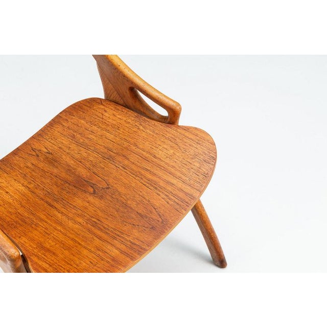 Dining Chairs in Teak by Arne Hovmand Olsen for Mogens Kold, Denmark, 1959, Set of 4 For Sale - Image 12 of 17