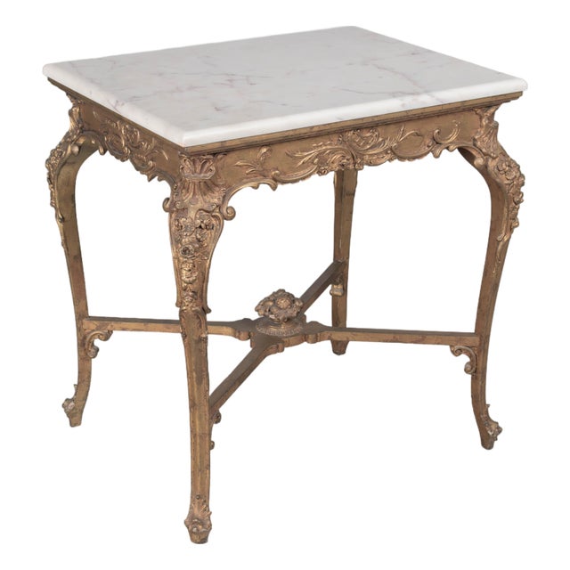 Louis XV Style French Onyx Top Table For Sale