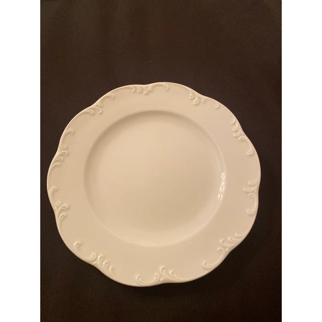 Ceramic Vintage Rosenthal Classic Rose White Monbijou Bread, Dessert, Appetizer- Set of 6 Plates Mint Condition For Sale - Image 7 of 12