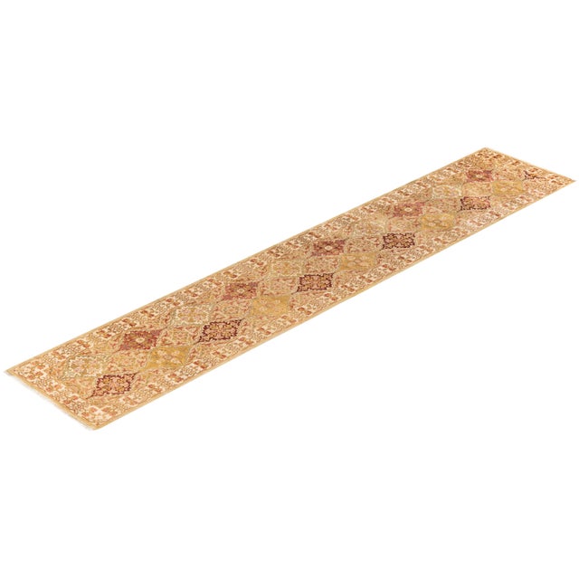Ivory Mogul, One-of-a-Kind Hand-Knotted Runner Rug - Ivory, 2' 6" x 13' 10" For Sale - Image 8 of 8