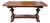 1990s Thomasville Fine Burl Trestle Table Parque Top Console Hall Table Jacobean Style For Sale