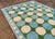 Sky Blue Handmade Woolen Flat Weave Swedish Pattern Sky Blue and Forest Green Area Rug - 9'x14' For Sale - Image 8 of 17
