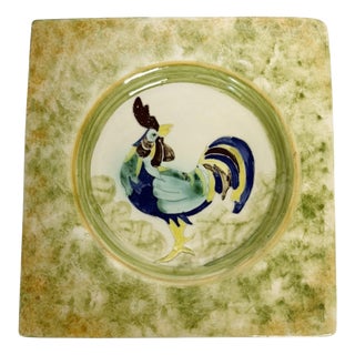 Ceramic Vide-Poche with Rooster Motif, France, 1980s For Sale