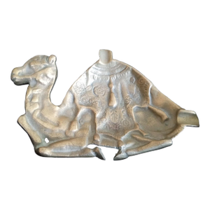 1970s Solid Brass Camel Ashtray