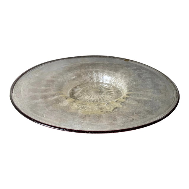 Large - Vintage Italian Vetri Murano Glass Centerpiece / Plate For Sale