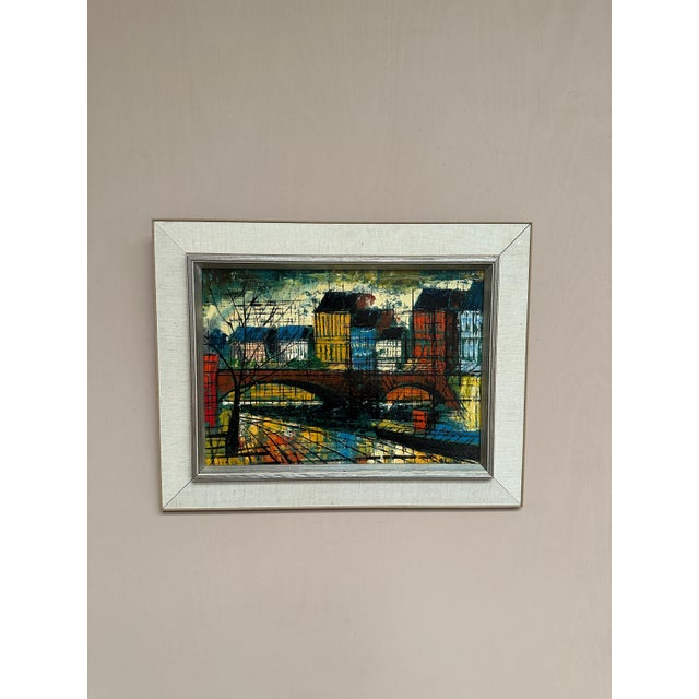 Sigma, City Motif with Bridge, 1960s, Oil on Canvas, Framed For Sale - Image 9 of 18