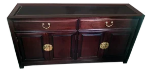 Late 19th Century Ming-Style Ju-Mu Oriental Credenza or Sideboard