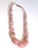 Modern Large Rose Quartz Statement Necklace | Knotted Silk Cord | 304 Stainless Steel Clasp | Luxe Pink Gemstone Beaded Necklace For Sale - Image 3 of 17