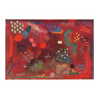 Robert Natkin 'Untitled' Abstract Multicolor,Red Offset Lithograph For Sale