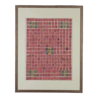 "Stamp Art" Collage, u.s.a. Circa 1910 For Sale