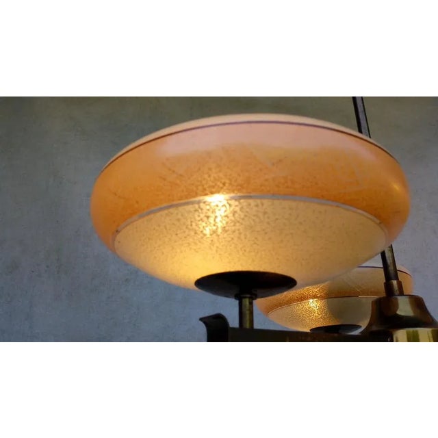 Metal Vintage Model 6448 Chandelier from Zukov For Sale - Image 7 of 18