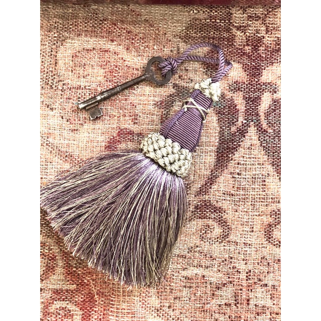 Amethyst Key Tassel With Looped Ruche For Sale - Image 10 of 11