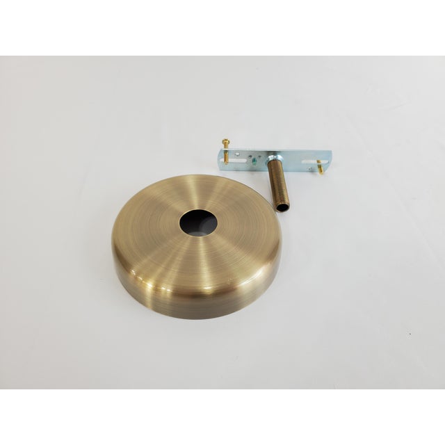 1970s Mid Century Modern Chapman Brass 8-Light Candlestick Chandelier For Sale - Image 12 of 12