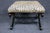 1970's Directoire Style Ebonized X Bench With Cheetah Print For Sale In Philadelphia - Image 6 of 7