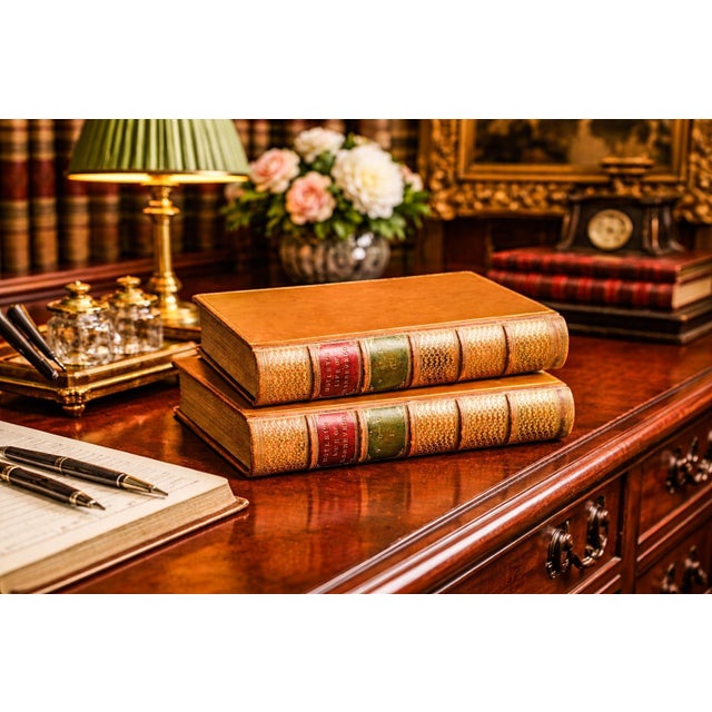 Add a touch of scholarly elegance and historic intrigue to your library with this handsome two-volume 1874 edition of The...