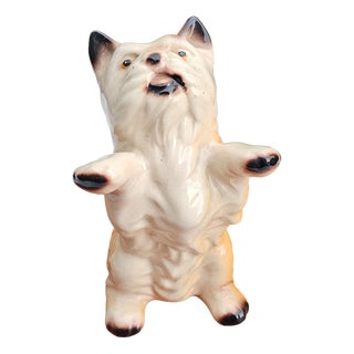 Vintage Porcelain Dog, Połonne, Ukraine, 1970s For Sale