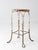 Vintage Twisted Iron Garden Stool With Wood Top For Sale - Image 10 of 14