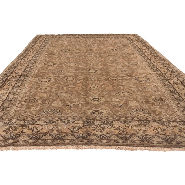 Mid-Century Modern Vintage Persian Hamadan Rug - 05'10 X 10'04 For Sale - Image 3 of 9