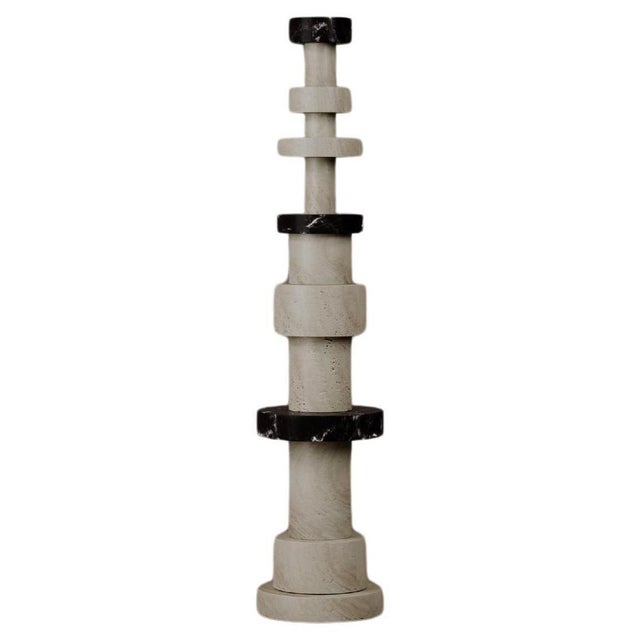 Not Yet Made - Made To Order Totem Sculpture in Acid-Treated Ostuni Travertine by Dainelli Studio Atelier For Sale - Image 5 of 5