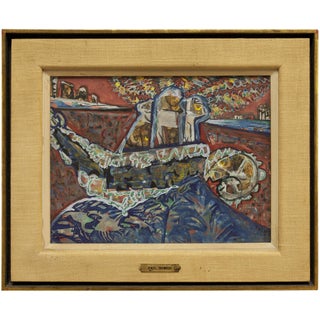 Paul Shimon, Untitled, Modern Mixed Media, 1954, Abstract Expressionism, 1954 For Sale