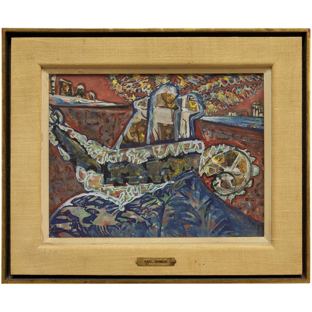 Paul Shimon, Untitled, Modern Mixed Media, 1954, Abstract Expressionism, 1954 For Sale