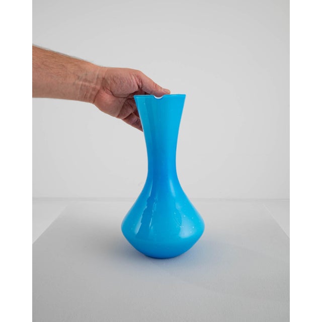 20th Century Italian Blue Glass Jug For Sale - Image 14 of 18
