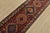 An authentic vintage tribal Yalameh runner hand-knotted with fine wool and natural dyes. This intricately woven rug...