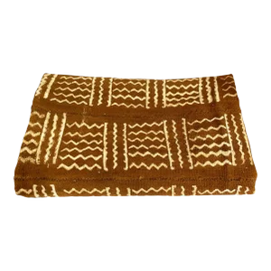 Brown & White Mud Cloth Textile Mali