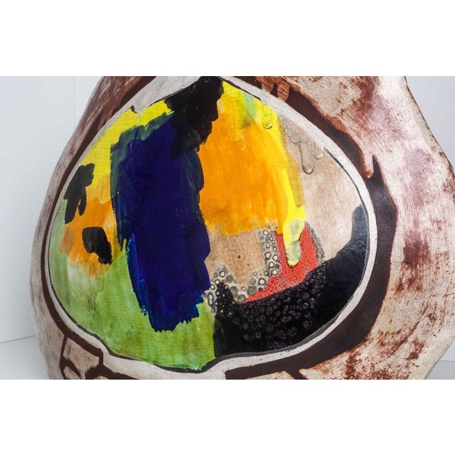 Vintage 1980's Ceramic Vessel For Sale - Image 4 of 12