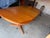 1960s 7 Ft Danish Teak Oval Dining Table W/ 20" Hide Away Center Leaf For Sale - Image 4 of 5