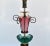 Metal Set, Van Teal Green & Pink Lucite Table Lamps Gold Shades Mid-Century Modern 70 For Sale - Image 7 of 13